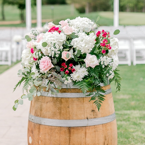 Classic Soft Pink Romantic Wedding Accent Table